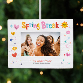 Personalized Spring Break Picture Frame Photo Ornament