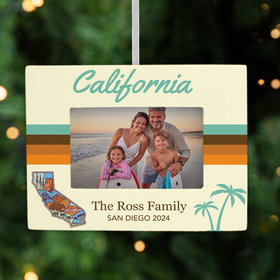 Personalized California Picture Frame Photo Ornament