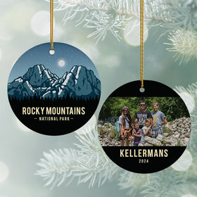 Personalized Rocky Mountains National Park Christmas Ornament