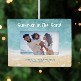Personalized Beach Picture Frame Photo Ornament