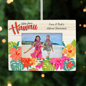Personalized Hawaii Picture Frame Photo Ornament