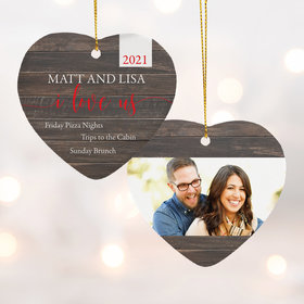 Personalized I Love Us Christmas Ornament