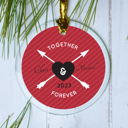 Personalized Together Forever Christmas Ornament