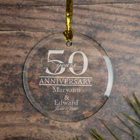 Personalized 50 Year Anniversary Classic Christmas Ornament
