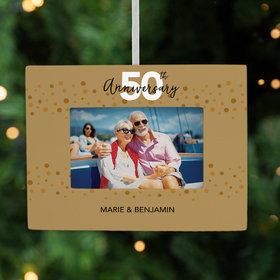Personalized 50th Anniversary Picture Frame Christmas Ornament