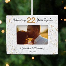 Personalized Anniversary Picture Frame Christmas Ornament