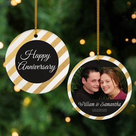 Personalized Happy Anniversary Christmas Ornament