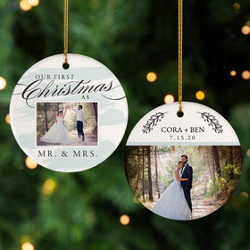 Personalized Wedding Christmas Ornament