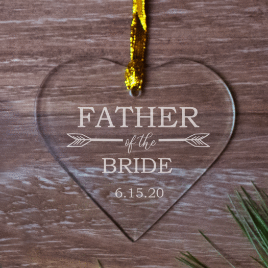 Personalized Father of the Bride Christmas Ornament