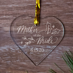 Personalized Mother of the Bride Christmas Ornament