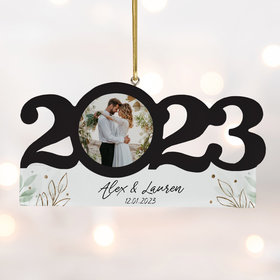 Personalized 2023 Dated Wedding Christmas Ornament