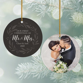 Personalized Our First as Mr and Mrs Christmas Christmas Ornament