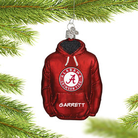Personalized University of Alabama Hoodie Sweatshirt Christmas Ornament