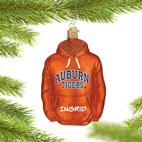 Personalized Auburn University Hoodie Sweatshirt Christmas Ornament