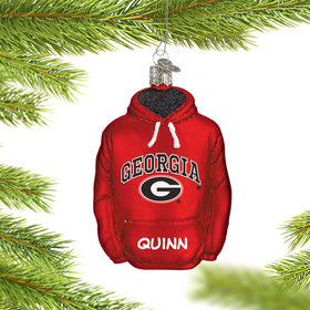 Personalized University of Georgia Hoodie Sweatshirt Christmas Ornament