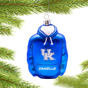 Personalized University of Kentucky Hoodie Sweatshirt Christmas Ornament