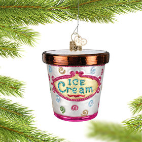 Personalized Ice Cream Carton Christmas Ornament