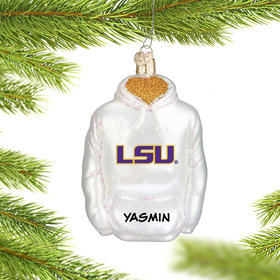 Personalized Louisiana State University (LSU) Hoodie Sweatshirt Christmas Ornament