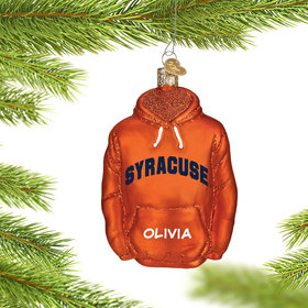 Personalized Syracuse University Hoodie Sweatshirt Christmas Ornament