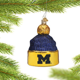 Personalized University of Michigan Beanie Christmas Ornament