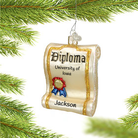 Personalized Diploma Christmas Ornament