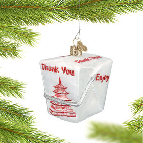 Personalized Chinese Food Takeout Container Christmas Ornament