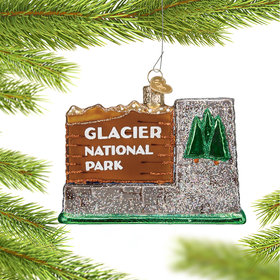 Personalized Glacier National Park Christmas Ornament