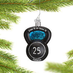 Personalized Kettlebell Weight Christmas Ornament