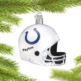 Personalized Indianapolis Colts NFL Helmet Christmas Ornament