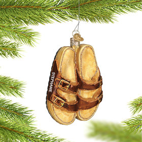 Personalized Pair of Sandals Christmas Ornament