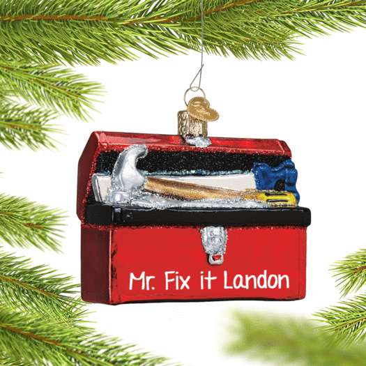 Personalized Toolbox Christmas Ornament