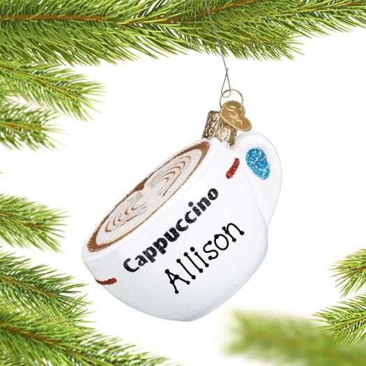 Personalized Cappuccino Christmas Ornament