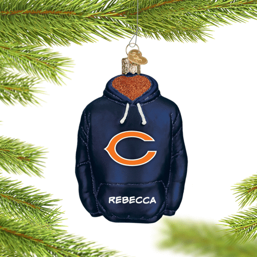 Personalized Chicago Bears Hoodie Christmas Ornament