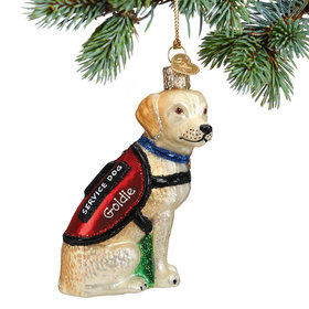 Personalized Service Dog Christmas Ornament