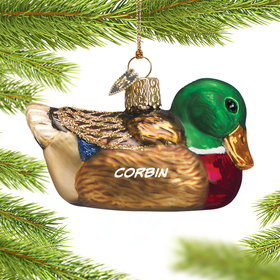 Personalized Mallard Christmas Ornament