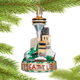 Seattle Skyline Christmas Ornament