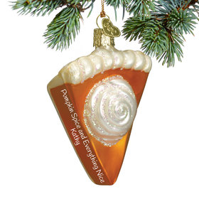 Personalized Piece of Pumpkin Pie Christmas Ornament