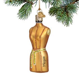 Personalized Dress Form Christmas Ornament