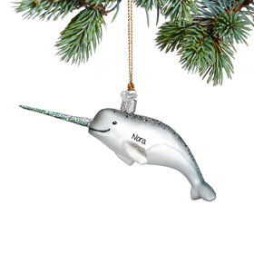 Personalized Narwhal Christmas Ornament