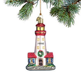 Personalized Lighthouse Christmas Ornament