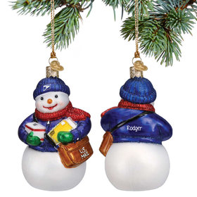 Personalized USPS Snowman Christmas Ornament