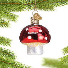 Personalized Lucky Mushroom Christmas Ornament