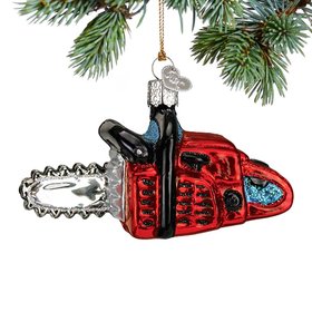 Personalized Chain Saw Christmas Ornament