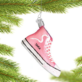 Personalized High Top Sneaker Christmas Ornament