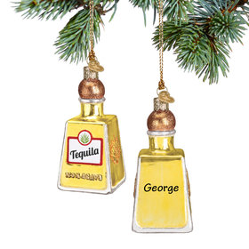 Personalized Tequila Bottle Christmas Ornament