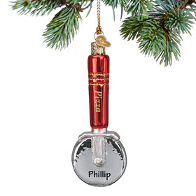 Personalized Pizza Cutter Christmas Ornament