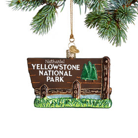 Personalized Yellowstone National Park Christmas Ornament