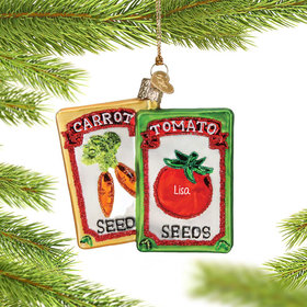 Personalized Gardening Seeds Christmas Ornament