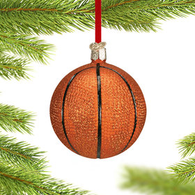 Glass Basketball Christmas Ornament
