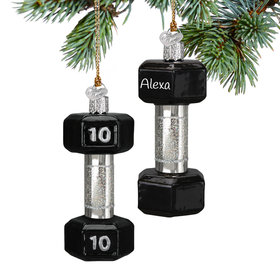 Personalized Dumbbell Christmas Ornament